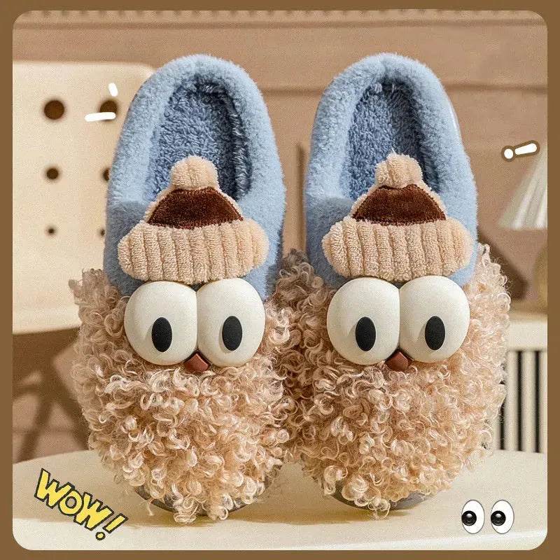 Cartoon Bearded Santa Claus Slippers Home Warm Non-slip Plush Cotton Shoes Christmas Couple Floor Bedroom Slipper Women Men - EX-STOCK Canada