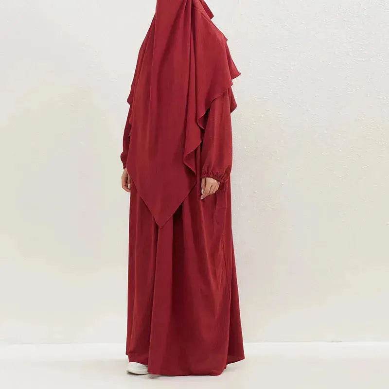 Hijab Abaya for Umrah Two piece Dress with Headscarf Arabwear for Women Jalabiya for Women - EX-STOCK Canada