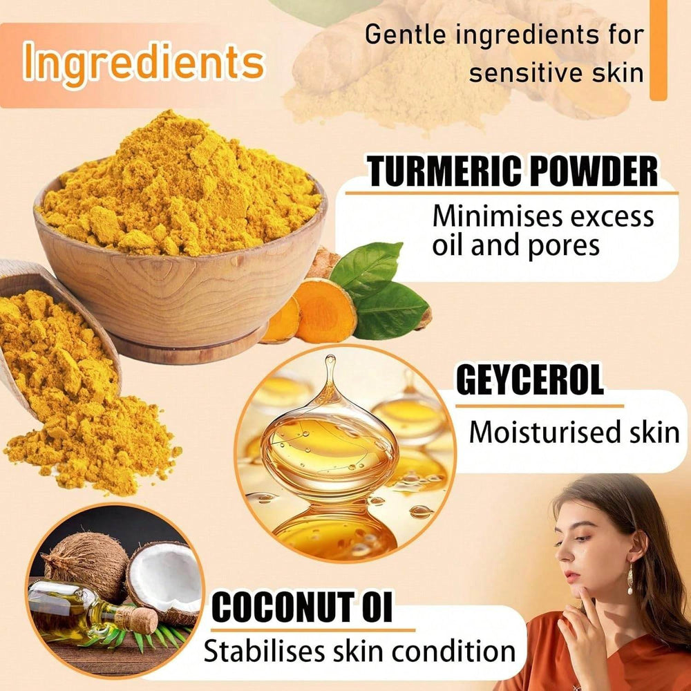 Body Face Brightening Turmeric Hyperpigmentation Bar Soap - EX-STOCK Canada