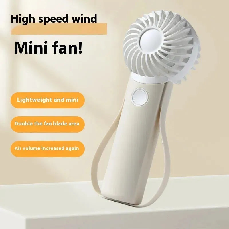 Handheld Fan Portable Silicone Handle Fixed Neck Mini - EX-STOCK CANADA