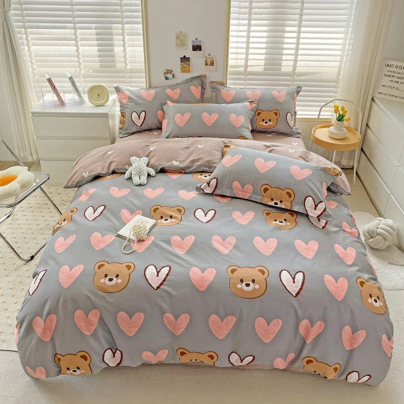 Cartoon Duvet Cover Bedding Bed Sheet Cute Quilt Cover EX-STOCK Canada