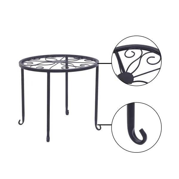 Metal Plant Stand 4 In 1 Potted Irons Planter Supports Floor Flower Pot Round Rack Display - EX-STOCK Canada