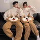 Fashion Casual Embossed Velvet Couple Pajamas - EX-STOCK Canada