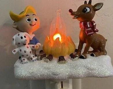Nouvelle lampe de nuit petite en résine créative fantôme en résine avec feu de camp clignotantEX-STOCK Canada