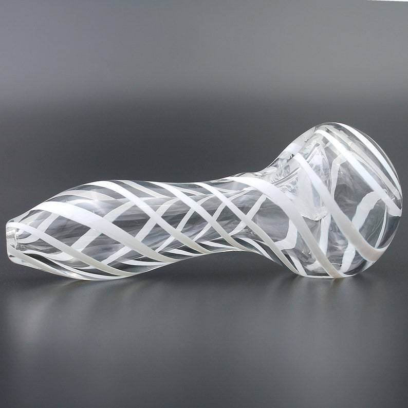 Color Stripes Glass Crafts Hookah Pipe - EX-STOCK Canada