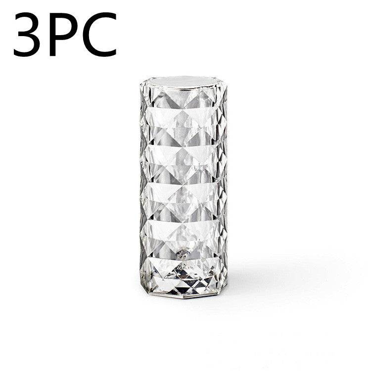 Nordic Crystal Lamp USB Table Lamps Bedroom Touch Dimming Atmosphere Diamond Night Light Rose Projector Lamp Decor - EX-STOCK Canada