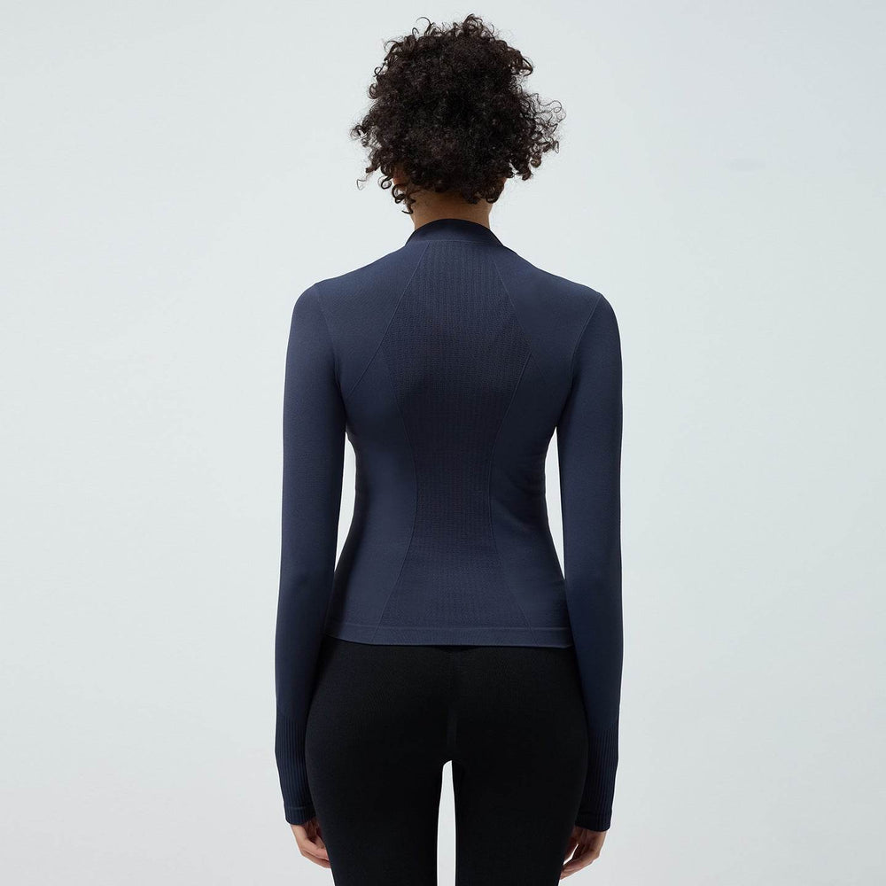 Long Sleeve Workout top for women Slim fit Athletics Sport Zip up Gym top - EX-STOCK Canada