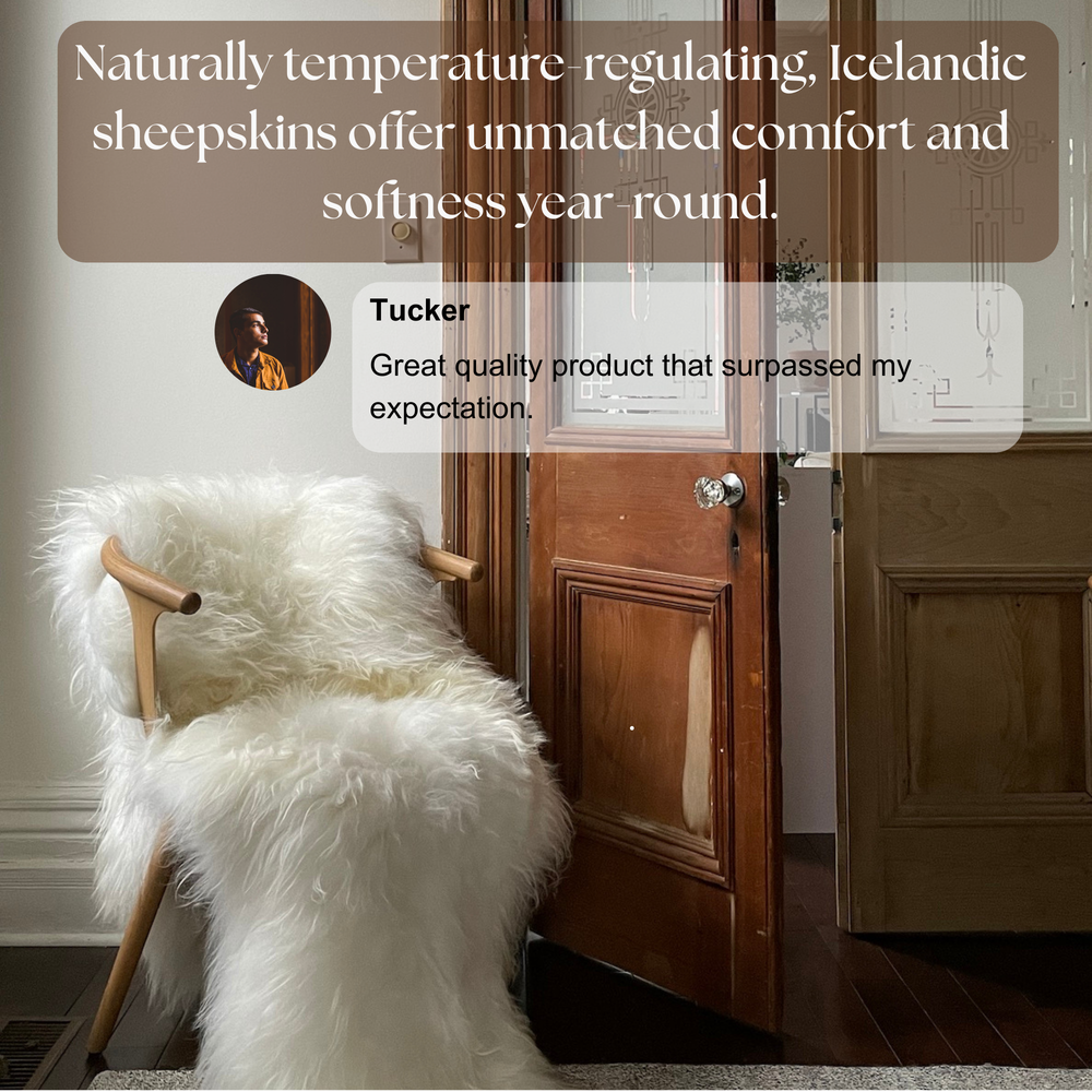 White Double Icelandic Sheepskin EX-STOCK Canada