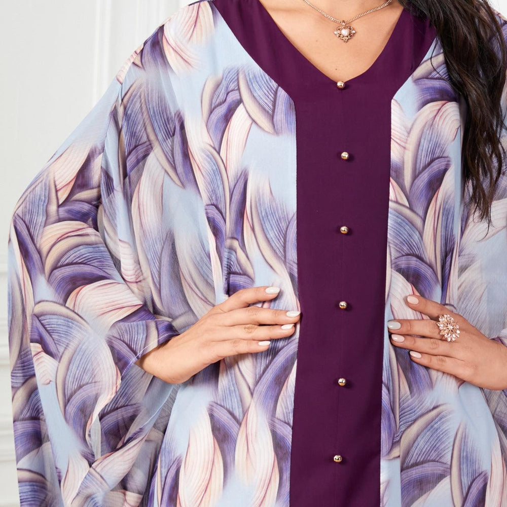 Robe à manches longues pour femmes avec imprimé arabe - EX-STOCK Canada