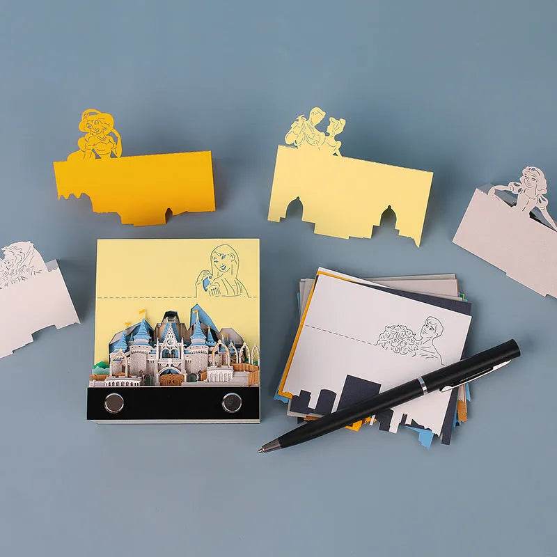 Three-dimensional Note Paper Carving Model Fairy Tale Castle Art - EX-STOCK Canada
