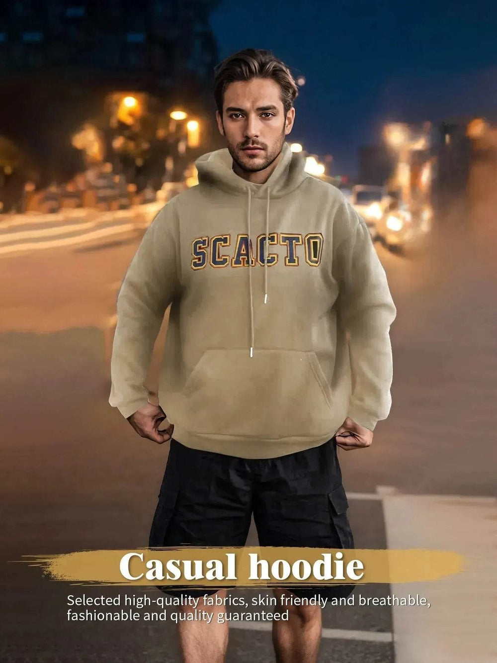 Fashionable Solid Color Long Sleeved Printed Unisex Hoodie - EX-STOCK Canada