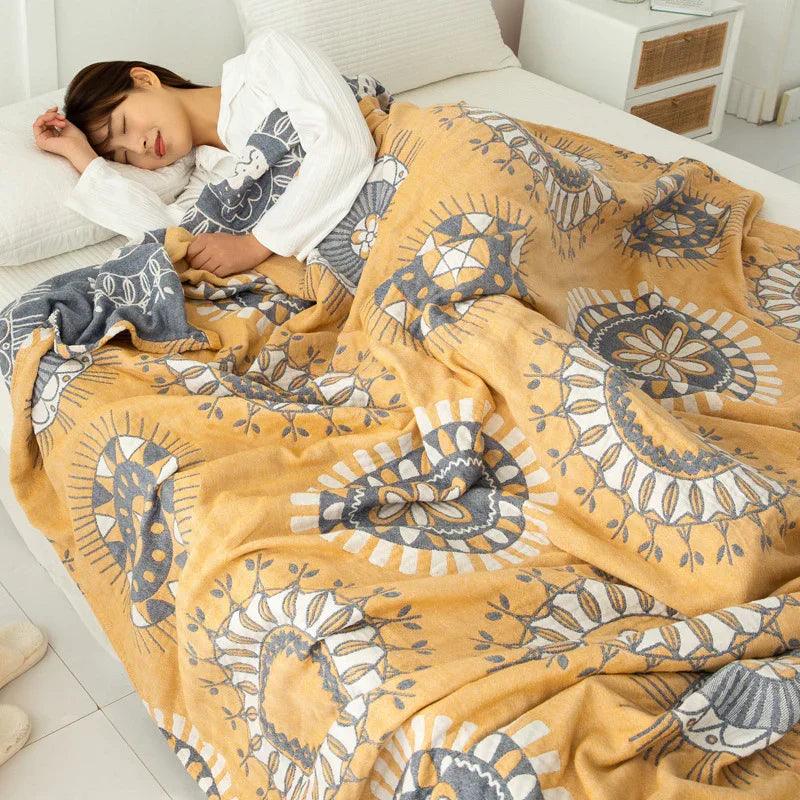 Couverture serviette en gaze de coton à quatre couches Couverture pour climatisation Couette fineEX-STOCK Canada