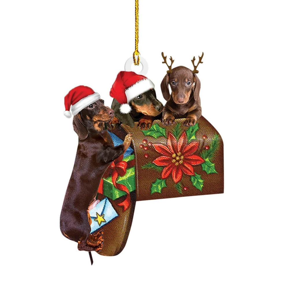 Christmas Sausage Dog Decorations Home - EX-STOCK Canada