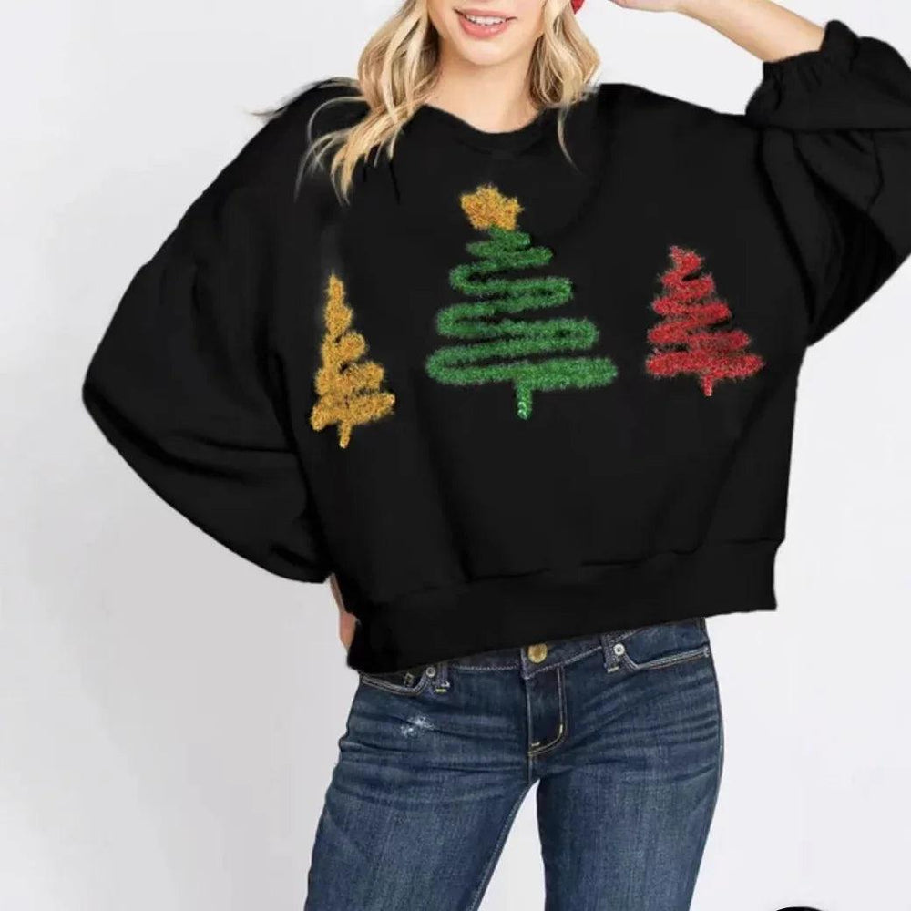 Damen Weihnachtsbaum Freizeitpullover LangarmshirtEX-STOCK Canada