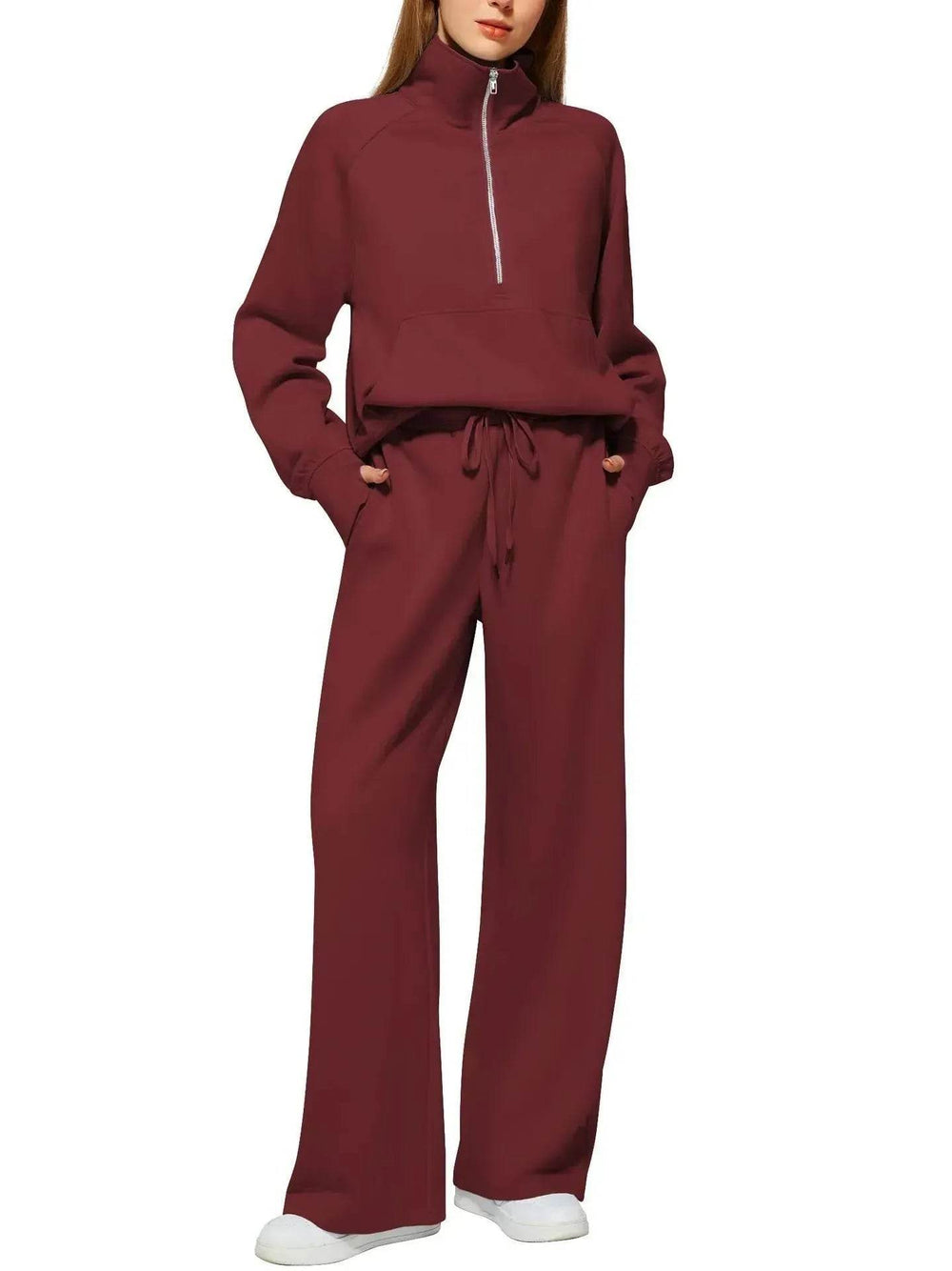 Plain Women Matching Casual Winter Tracksuit set joggers and hoodie set for women - EX-STOCK Canada