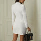 Elegant Women Long Sleeve Deep V-neck Corporate Office Blazer Dress - EX-STOCK Canada