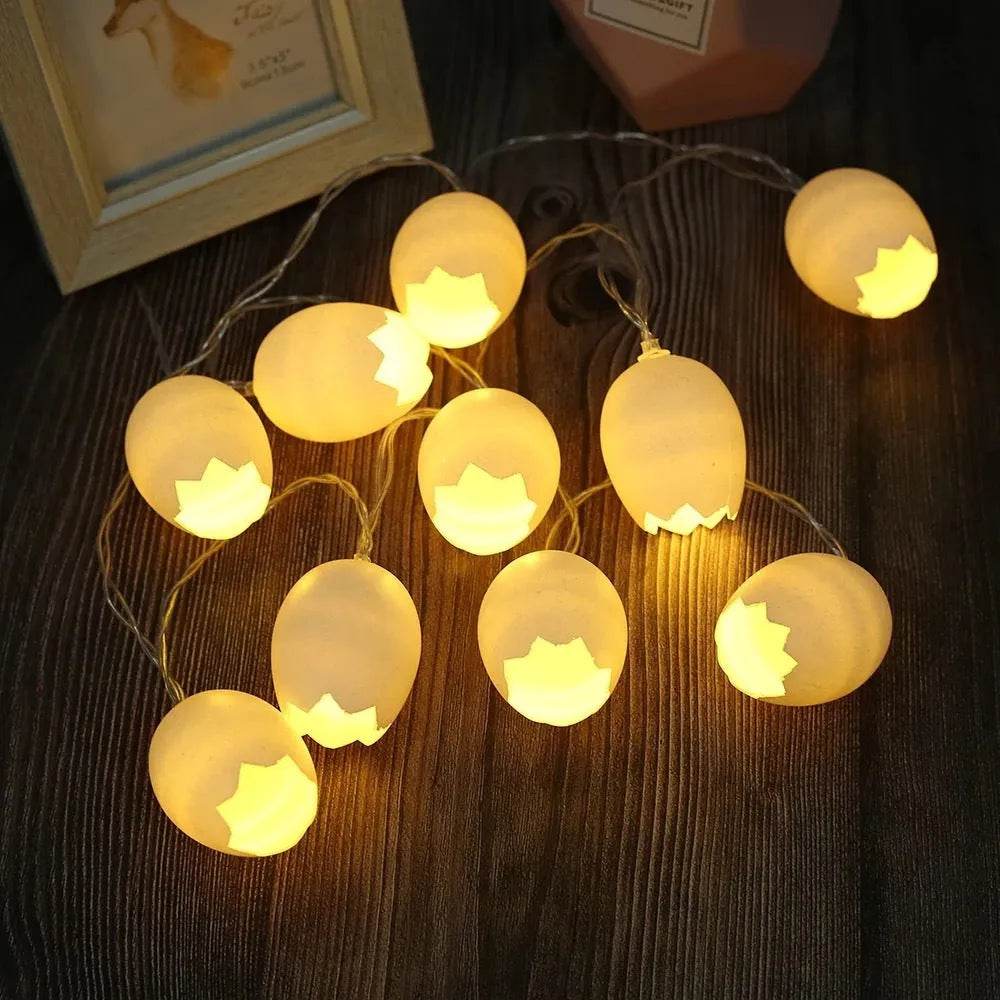 New Easter Broken Shell Egg String Lights Led Egg Lanterns Flashing Lights String Lights Christmas Decoration Lights - EX-STOCK Canada