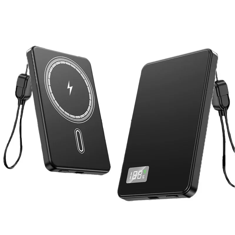 Batterie externe magnétique ultra-mince à charge rapide avec câble intégréEX-STOCK Canada