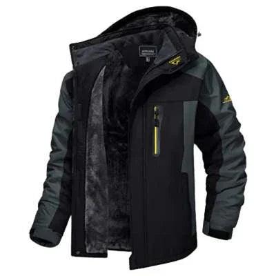 Giacca Invernale con Cappuccio Moda Casual Calda in Pile Impermeabile e Antivento Parka Giacca a Vento da UomoEX-STOCK Canada