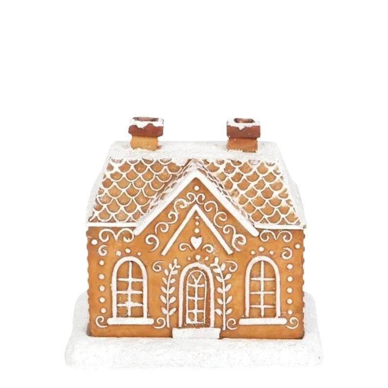 Christmas Snow Top Resin Ginger Cake Cottage Incense Burner - EX-STOCK Canada