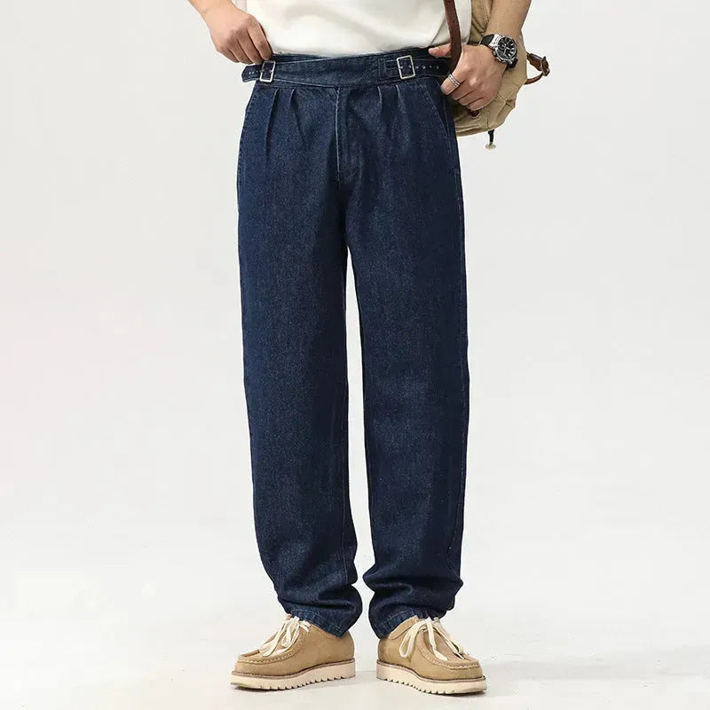 Blue Denim Straight High Waist Jeans pant For Men - EX-STOCK CANADA