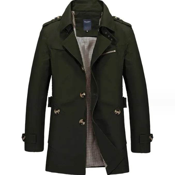 Spring Men's Casual Mid-length Thin Windbreaker Men's Top - EX-STOCK Canada