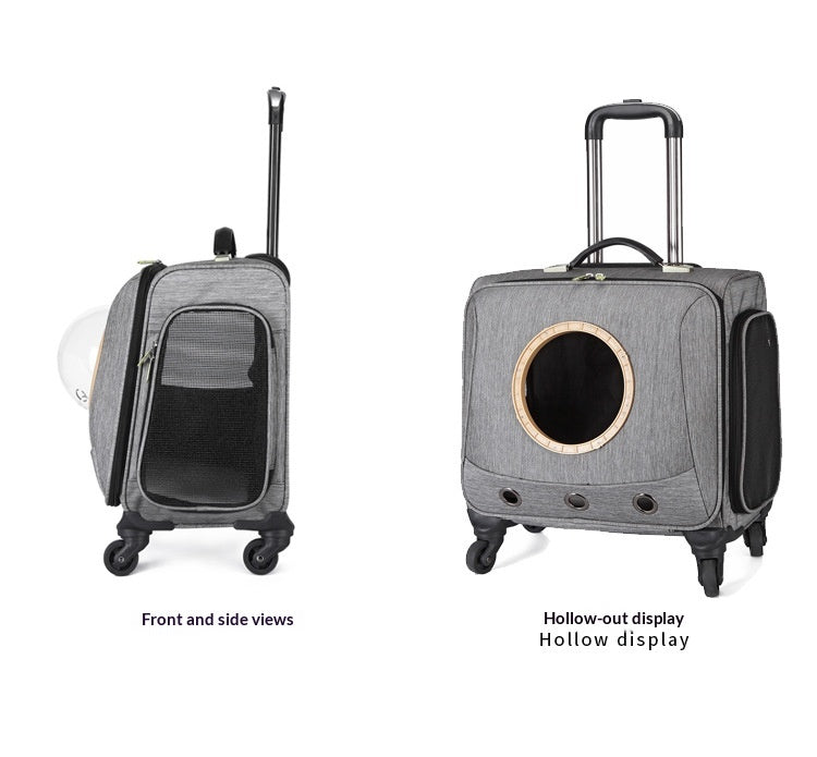 Universal-wheel Portable Pet Travel Carrier | EX-STOCK Canada