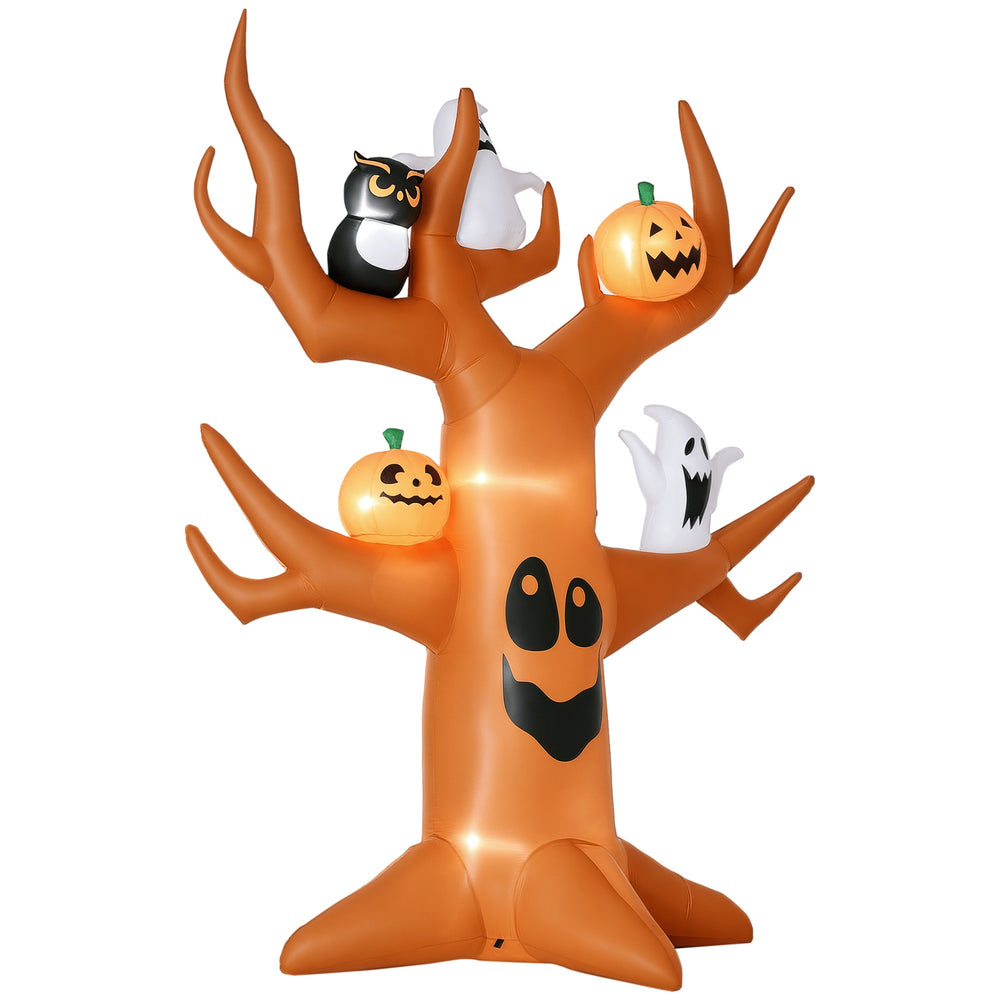 9ft Inflatable Halloween Haunted Tree With Pumpkins, Ghosts And Cat, Blow-Up Outdoor LED Yard Display For Garden, Lawn, Party, Holiday EX-STOCK Canada