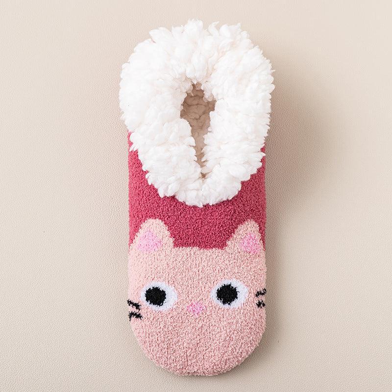 Thickened Room Socks Indoor Non-slip Silicone Lambswool Socks EX-STOCK Canada