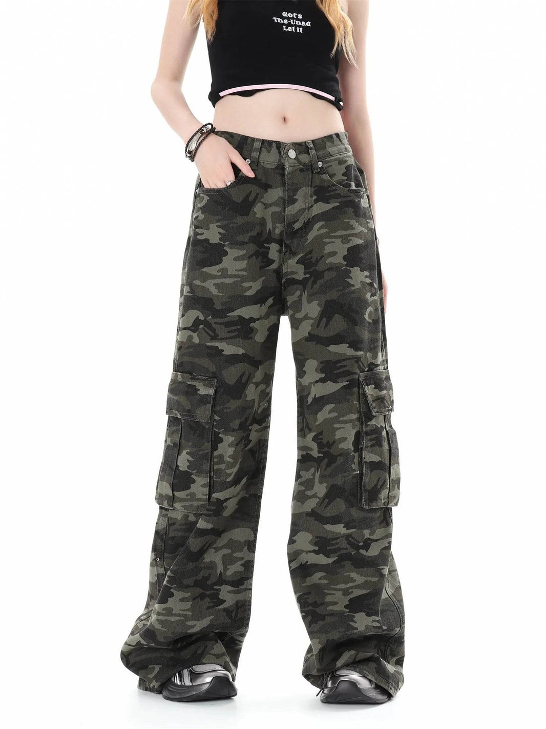Camouflage Multi Pocket Workwear Baggy Jeans Pant For Men And Women Lazy High Street Straight Tube - EX-STOCK Canada