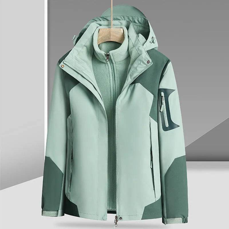 Three-in-one Removable Liner With Velvet Thickening Windproof Waterproof Jacket - EX-STOCK Canada