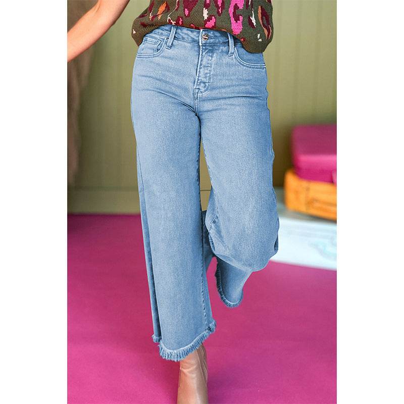 European And American Leisure Versatile High Waist Zipper Jeans EX-STOCK Canada