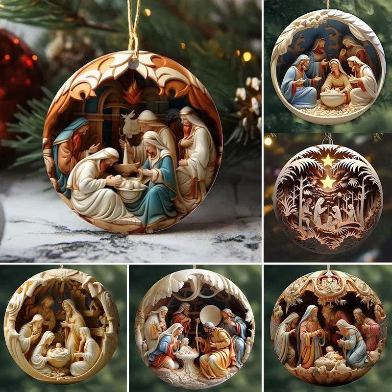 Pendentif de décoration de voiture en acrylique créatif de NoëlEX-STOCK Canada