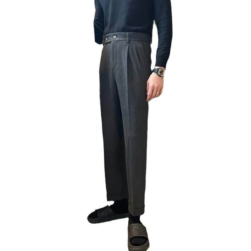 Woolen Draping Straight leg business office Work trouser for men - EX-STOCK Canada