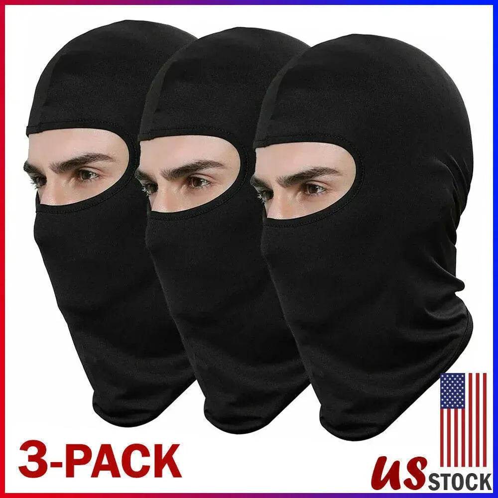 3 Pack Tactical Balaclava Thin Full Face Mask Lightweight Motorcycle Warmer Ski - EX-STOCK Canada