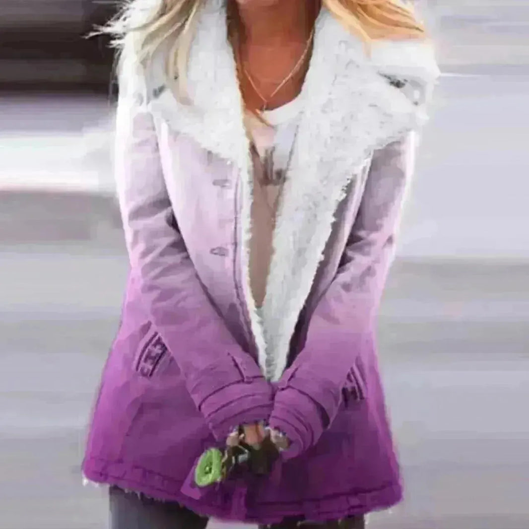Women Woolen imbottito inverno inverno giacca da lavoro