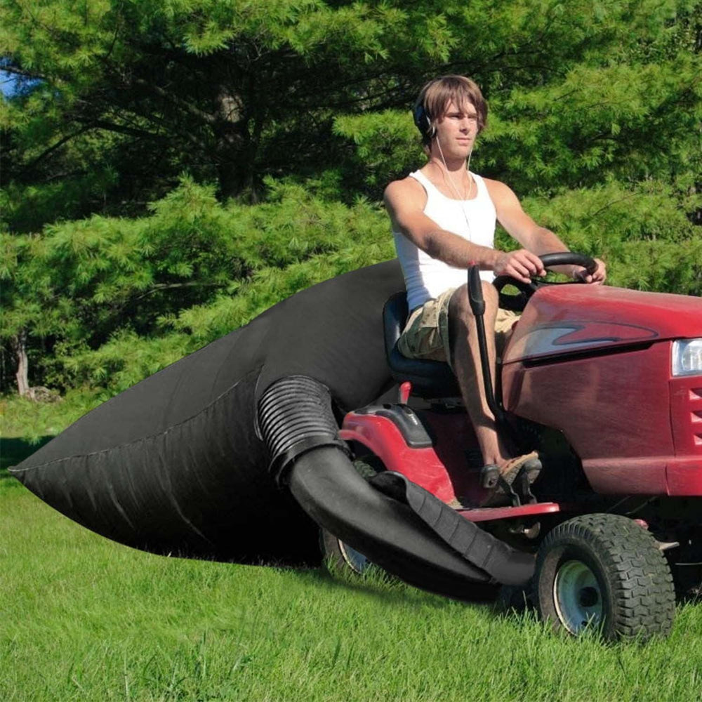 Bolsa para hojas de tractor de césped para cortacésped montado, bolsa de hojas reutilizable de gran capacidad, bolsa recogedora de césped negraEX-STOCK Canada