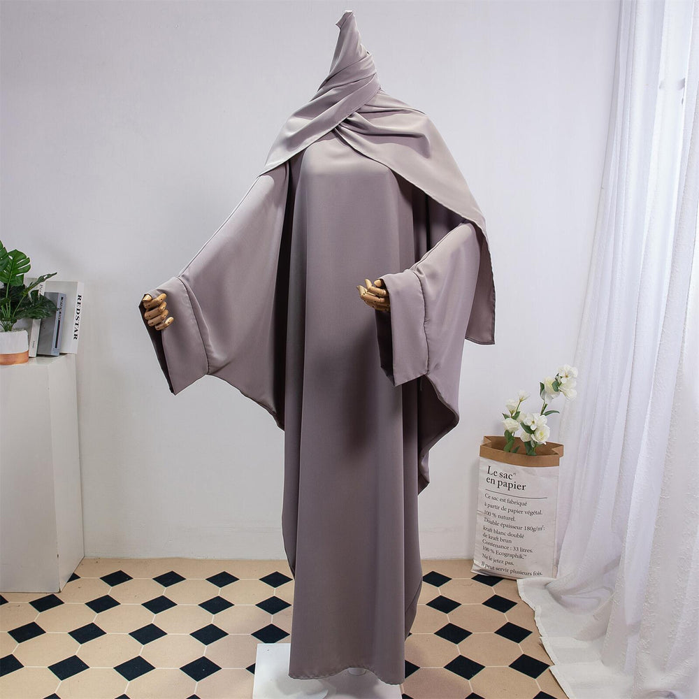 Robe arabe unie pour femmes avec foulard EX-STOCK Canada