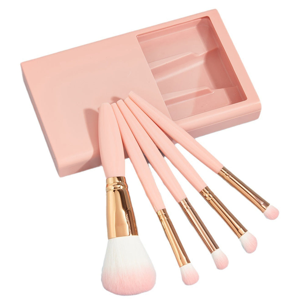 Ensemble de voyage de 5 pinceaux de maquillage avec miroirEX-STOCK Canada