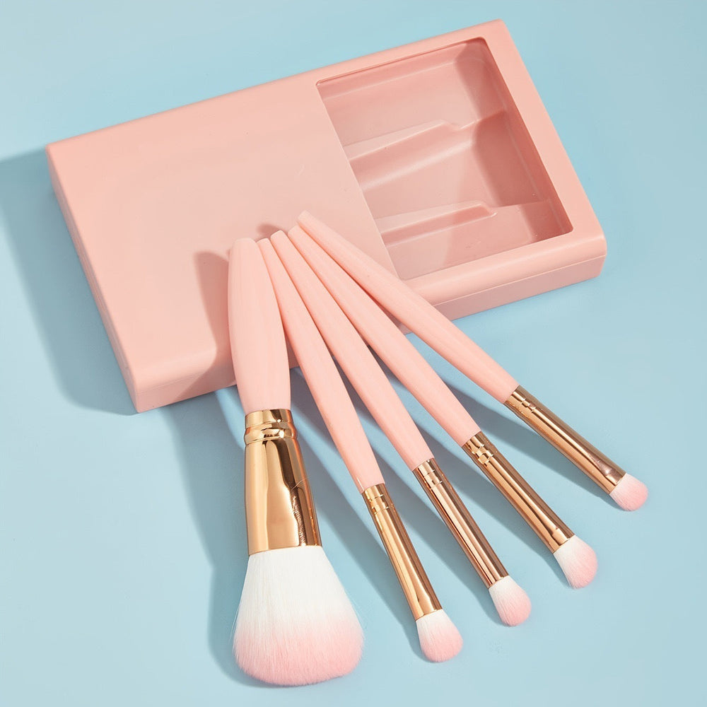 Ensemble de voyage de 5 pinceaux de maquillage avec miroirEX-STOCK Canada