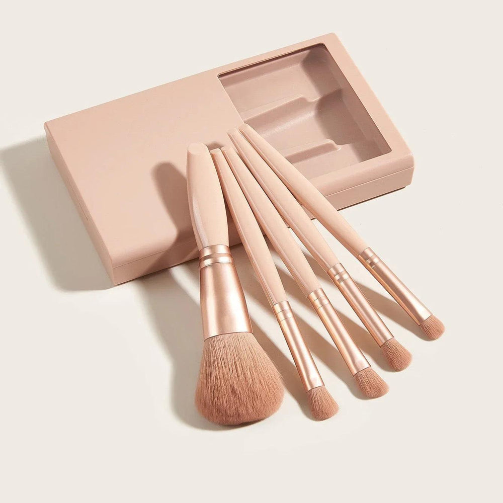 Ensemble de voyage de 5 pinceaux de maquillage avec miroirEX-STOCK Canada