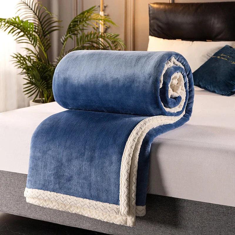 Double fleece blanket fleece blanket thick fleece blanket EX-STOCK Canada