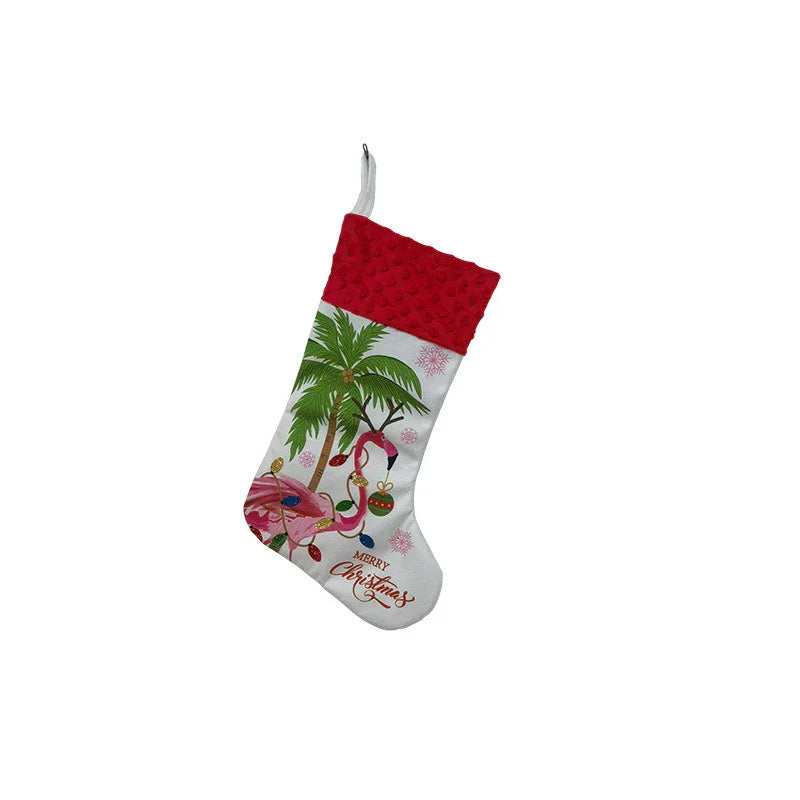 Flamingo Christmas Stockings Holiday Decoration Pendant EX-STOCK Canada