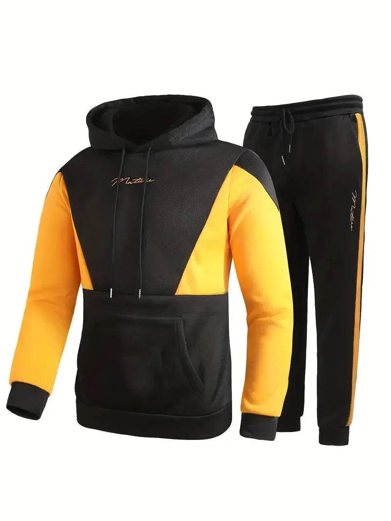 Casual Classic Plaid Long Sleeve Sweatshirt Hoodie set Suit men - EX-STOCK Canada