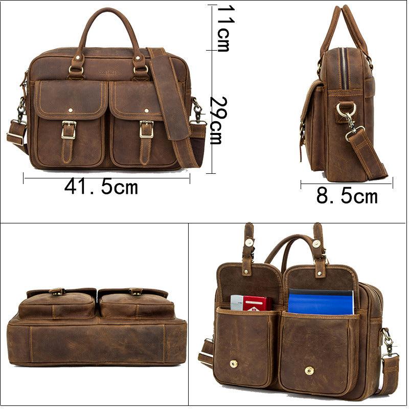 Retro Crazy Horse Rindsleder Reisetasche mit großem Fassungsvermögen | EX-STOCK Canada