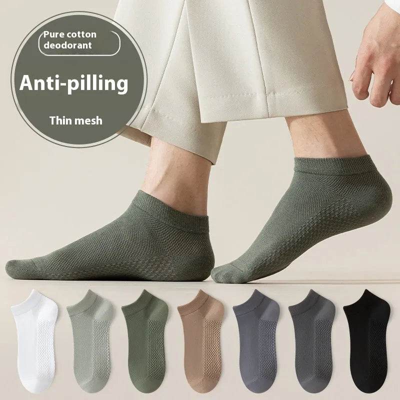 Cotton Anti-Pilling Ankle socks absorbing Invisible Tight Mesh Boat Socks - EX-STOCK Canada