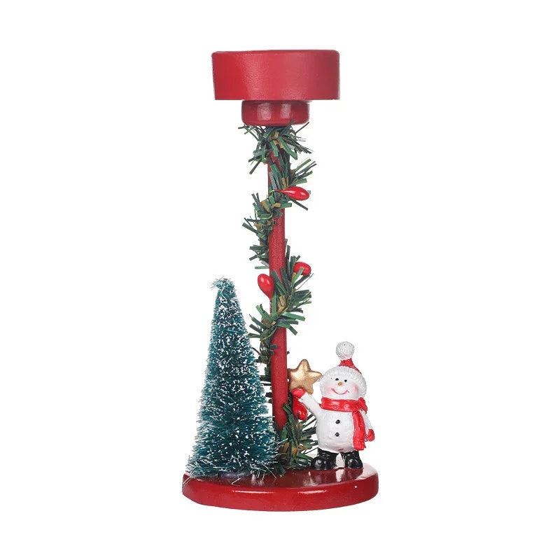 Weihnachtsdekorationen Desktop-Harz-Weihnachtsbaum Ältere KerzenhalterEX-STOCK Canada