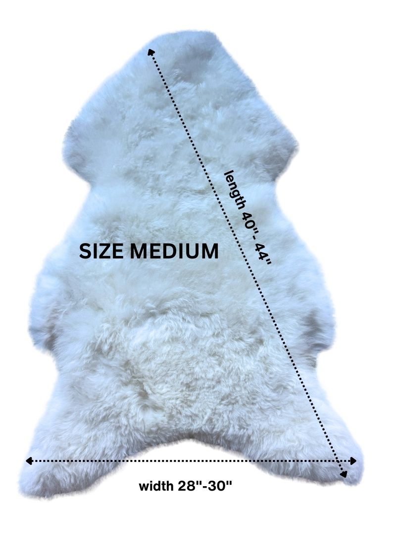 Shorn White Icelandic Sheepskin