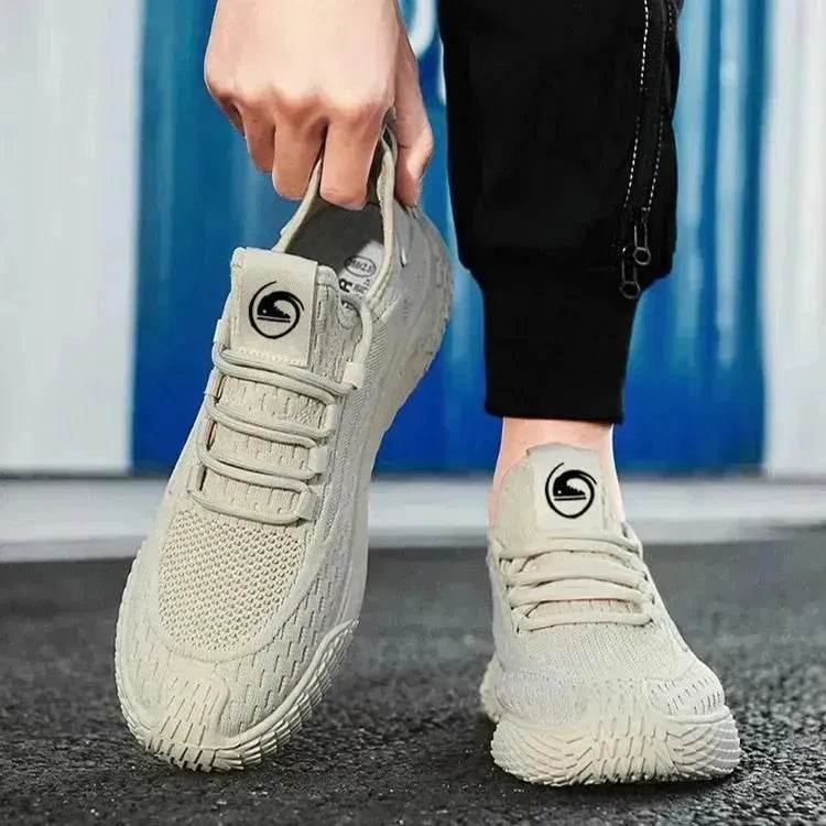 Breathable Flying Mesh Sports Shoes Casual Lightweight Lace-up Sneakers For Men - EX-STOCK Canada