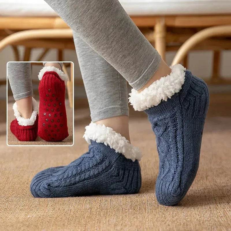 Winter Knitted Plush Floor Socks Home Warm Non-slip Carpet Socks Women - EX-STOCK Canada